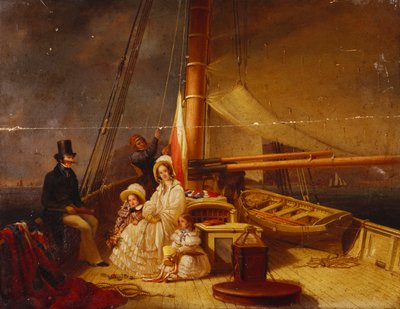 The Yacht "The Guernsey" with Her Owner and His Family and Crew Aboard by Nicholas Condy