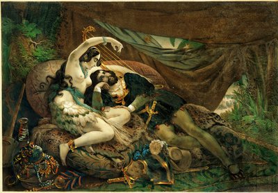 The Mexican Alaida with Cortes in His Tent by Nicholas Eustache (after) Maurin