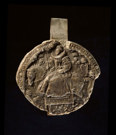 Impression made from the reverse of Queen Elizabeth I