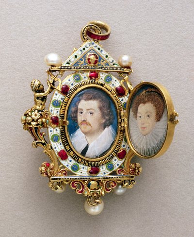 Portraits of unknown man and woman by Nicholas Hilliard