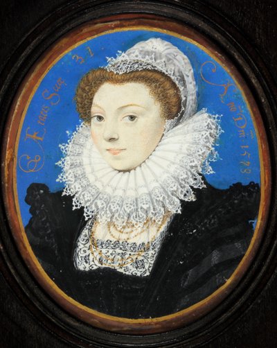 Unknown Woman with a Lace Cap by Nicholas Hilliard
