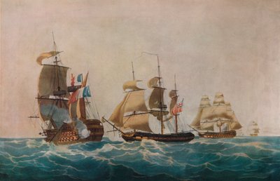 Capture of the Guillaume Tell, c1805 by Nicholas Pocock