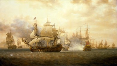 The Battle of Frigate Bay, 26 January 1782 by Nicholas Pocock