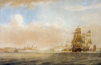 The British fleet off Kronborg Castle, Elsinore, 28 March 1801 (before the Battle of Copenhagen) by Nicholas Pocock