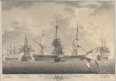 The Ranger, Private Ship of War, with her Prizes by Nicholas Pocock