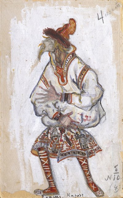 Costume Design for the Ballet The Rite of Spring by I. Stravinsky, 1912 by Nikolai Konstantinowitsch Roerich