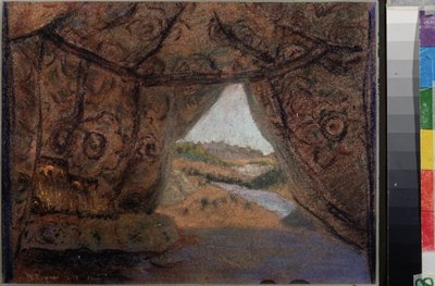 Stage Design for the Opera The Pskov Maiden by N. Rimsky-Korsakov by Nicholas Roerich