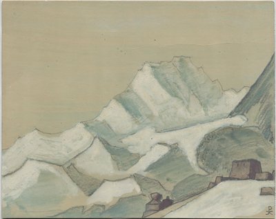 Himalayas beyond the Clouds, sketch by Nicholas Roerich