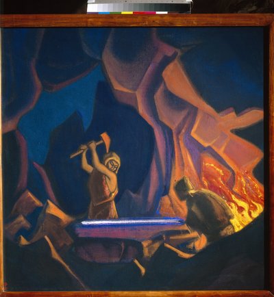 Nibelungen. Forging the Sword. (Episode of German mythology) by Nicholas Roerich