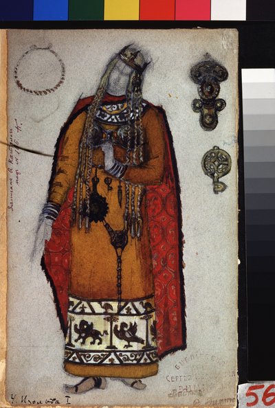 Costume Design for the Opera Tristan and Isolde by Richard Wagner by Nicholas Roerich