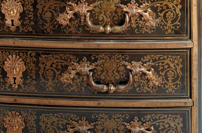 Detail of a Louis XIV commode by Nicholas Sageot