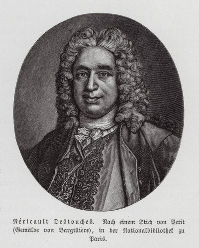 Philippe Nericault Destouches, French Playwright by Nicholas de (after) Largilliere