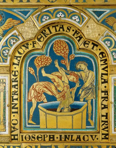 Joseph is thrown into the well by his brothers by Nicholas of Verdun