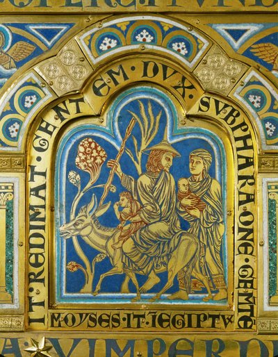 Moses Returns to Egypt with His Wife Zipporah and Two Sons by Nicholas of Verdun