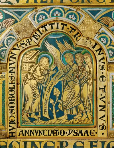 The three angels visit Abraham by Nicholas of Verdun