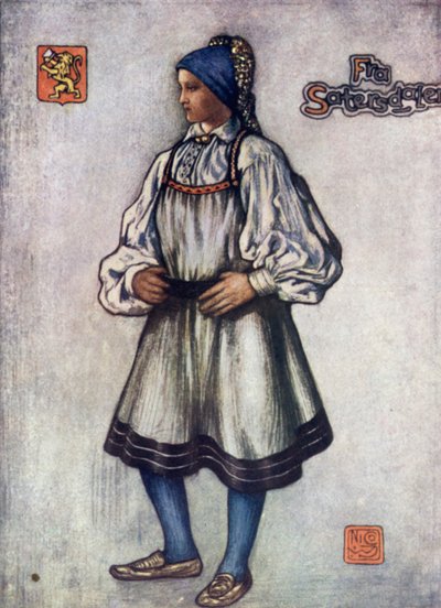 Norway: Saetersdalen Peasant Girl by Nico Jungman