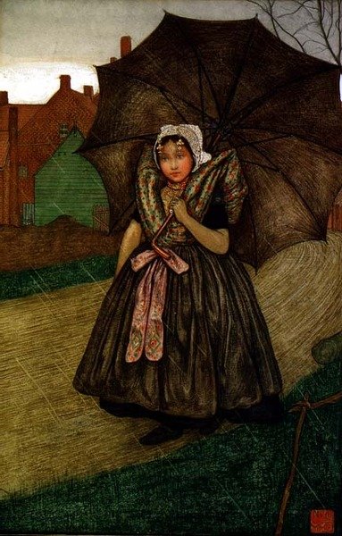 Dutch Girl in the Rain by Nico Jungmann