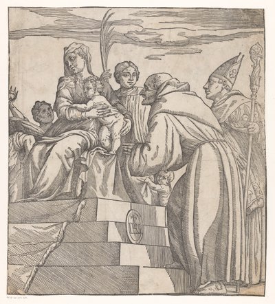 Doge Francesco Donato Kneeling Before Mary and Christ (Right Half) by Nicolò Boldrini (attributed to)