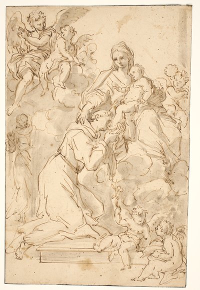 Madonna and Child with St Antony of Padua by Nicolò Ricciolini