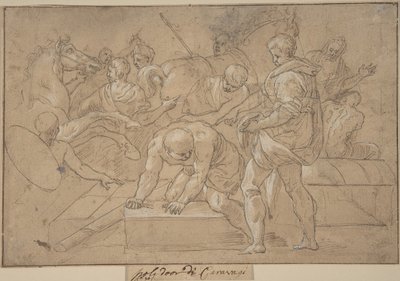 Historical Scene Composition Study for Chapelle de Guise, 16th Century by Nicolò dell