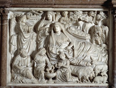 Annunciation and Nativity Chair by Nicola Pisano by Nicola Pisano