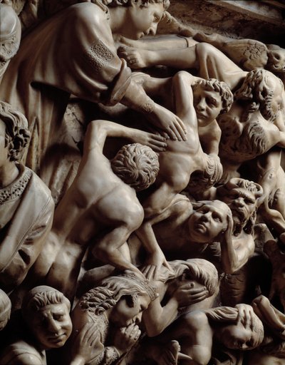 Gothic Art: Last judgment, Damned in hell (detail) by Nicola Pisano