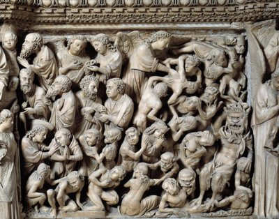 Gothic Art: Last Judgment, Damned in Hell (Detail) by Nicola Pisano