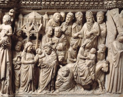 Presentation of the Temple and Flight into Egypt (Detail) by Nicola Pisano