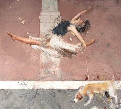 Ballerina with dog by Nicola Pucci