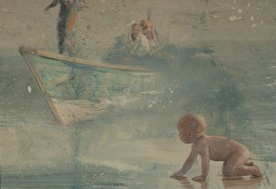 Child on the beach by Nicola Pucci