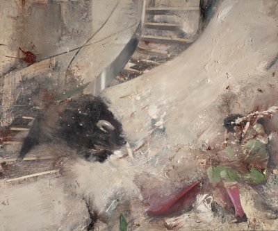 Stair Bull with Bullfighter by Nicola Pucci