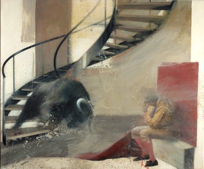 Stair bull with bullfighter I by Nicola Pucci