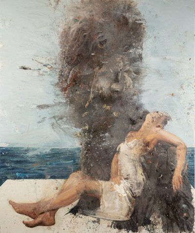 Woman with dog II, 2021 by Nicola Pucci