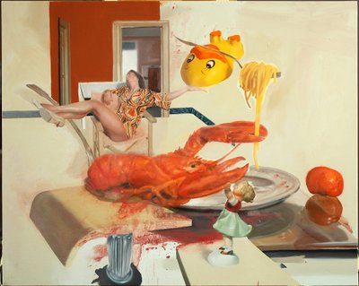 Woman with lobster by Nicola Pucci