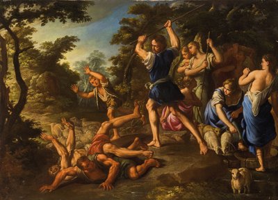 Moses Defending the Daughters of Jethro by Nicola Vaccaro