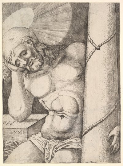The Man of Sorrows at the Column by Nicolaas Hogenberg