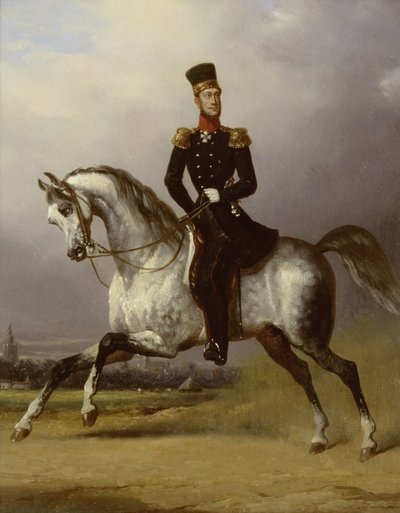 Equestrian Portrait of William II, King of the Netherlands by Nicolaas Pieneman (attributed to)
