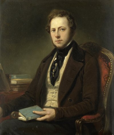 Portrait of a Man, Perhaps Petrus Augustus de Genestet (1829-1861) by Nicolaas Pieneman (attributed to)