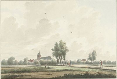 A Landscape with Church on the Horizon by Nicolaas Wicart