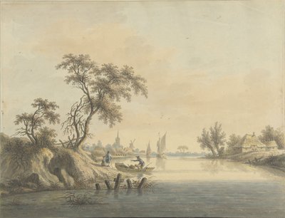 View of the Village of Elst on the Maas by Nicolaas Wicart