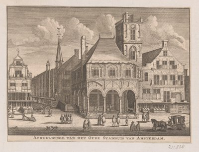 View of the Old Town Hall in Amsterdam by Nicolaas ten Hoorn