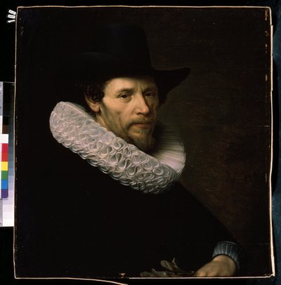 Portrait of a Man Wearing a Black Hat by Nicolaes Eliasz
