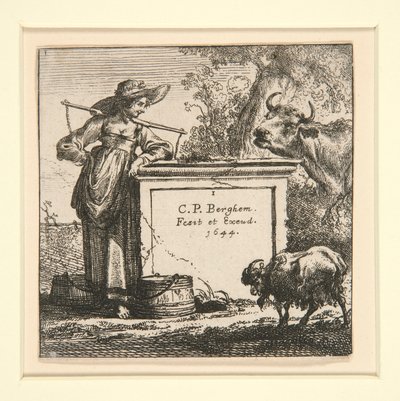 The Set of the Cows, with the Milk-Maid by Nicolaes Berchem