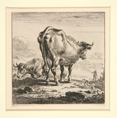The Set of the Cows, with the Milk-Maid by Nicolaes Berchem
