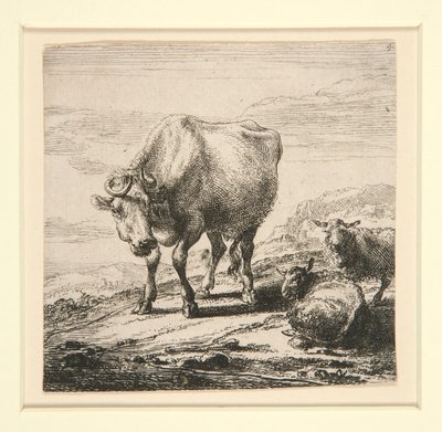 The Set of the Cows, with the Milk-Maid by Nicolaes Berchem