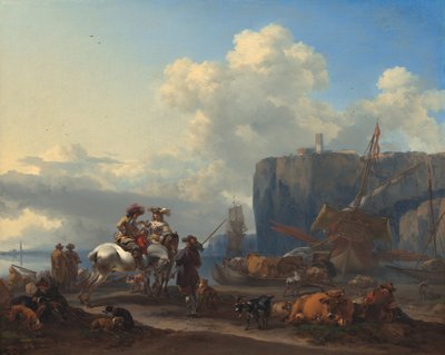 View of an Italian Port by Nicolaes Berchem