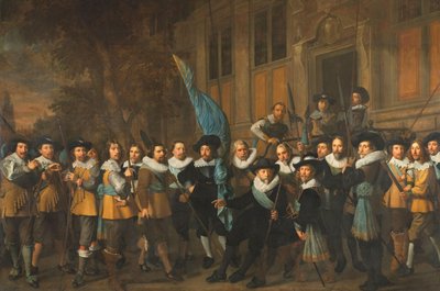 Officers and Other Civic Guardsmen of the IVth District of Amsterdam, under the Command of Captain Jan Claesz van Vlooswijck and Lieutenant Gerrit Hudde by Nicolaes Eliasz Pickenoy