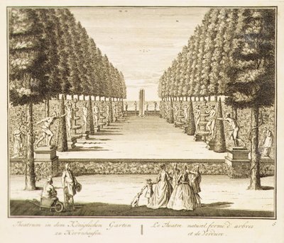 Natural theatre of trees and hedges by Nicolaes Jansz  Visscher
