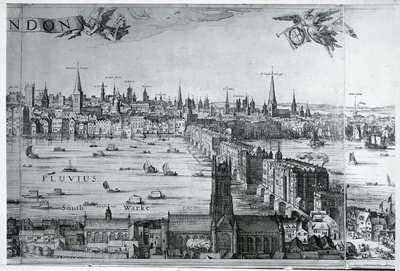 View of The City of London with London Bridge by Nicolaes Jansz (1586 1652) Visscher