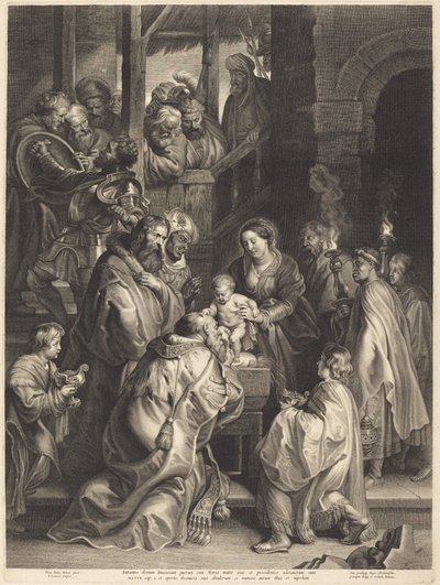 The Adoration of the Magi with Torches by Nicolaes Lauwers, after Sir Peter Paul Rubens